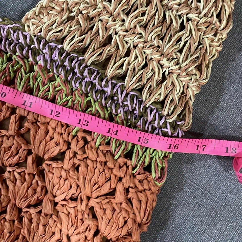 Sun ‘N’ Sand Raffia Rope Handle Straw like Hobo Bag